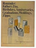 1969 Zippo Lighters Reminder Print Ad (4878)