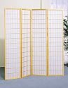 4 panel natural room divider shoji screen