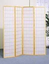 4 panel natural room divider shoji screen