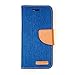 3-in-1 Designer iPhone 6, 6s Cloth Magnetic Wallet Case | Durable and Extra-Slim | Lightweight Canvas Diary Design & Ultra-Strong Magnetic Closure | TPU Leather || Apple 6/6s (Blue Jean)