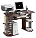 Ergonomic Deluxe Home Office Computer Desk - Chocolate Brown