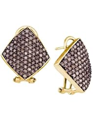 10KT Yellow Gold 1.90 CTW Diamond Ladies Fashion Earring