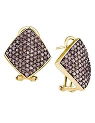 1.90CTW COGNAC DIAMOND LADIES FASHION EARRING