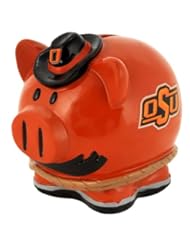 Sports: NCAA Oklahoma State Cowboys Resin Large Thematic Piggy Bank - Forever Collectibles
