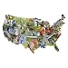 State Birds 1000 pc USA-Shaped Jigsaw Puzzle by TDC Games