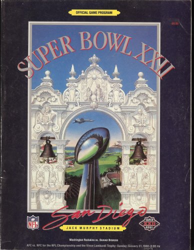 Official Game Program Super Bowl XXII in San Diego-Washington Redskins vs Denver Broncos