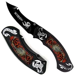 Trademark Crimson Scorpion Tactical Folder Pocket Knife