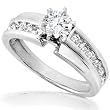 1.00 ctw Round Brilliant Diamond Engagement Ring in 14kt White Gold