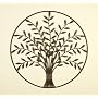 Tree of Life Circle Framed Metal Abstract Wall Art