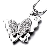 Valentines Day Gifts Clear Crystal Butterfly Pendant For Women