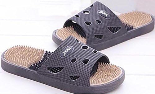 The Dark Gray Foot Massaging Slippers, Reflexology Sandals, Mens Slippers, Womens Slippers, Reflexology Shoes, Or Shower Slippers. (6.5~8.5)