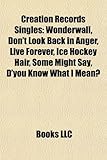 Creation Records Singles: Wonderwall, Don't Look Back in Anger, Live Forever, Ice Hockey Hair, Some Might Say, D'You Know What I Mean?-
