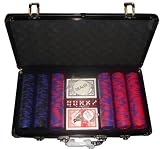 300pcs 14g Nexgen Blue/Red Poker Chip Set with FREE Buttons