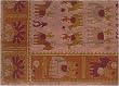 Cotton Bedspread Bedcover Wood Block Print Double Layered Embroidered (bscov331)
