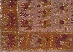 Cotton Bedspread Bedcover Wood Block Print Double Layered Embroidered (bscov331)