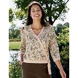Flower Print Faux-Wrap Sweater at Orvis