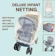 Comfy Baby Deluxe Net with Bows for Stroller, Bassinet or Playpen