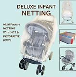 Comfy Baby Deluxe Net with Bows for Stroller, Bassinet or Playpen