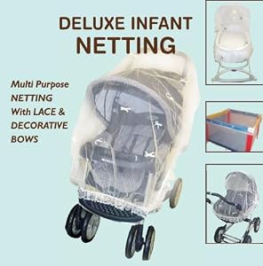 Comfy Baby Deluxe Net with Bows for Stroller, Bassinet or Playpen