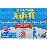 Children's Advil Junior Strength Chewable Tablets, Grape, 24 Count