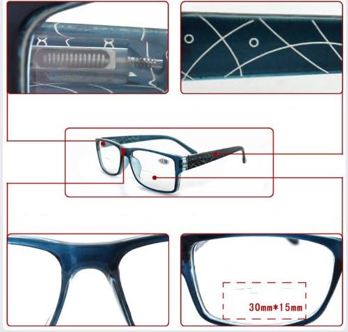 Lily Garden Bifocal Reading Glasses Full Frame Resin Plastic (black , 1.50)