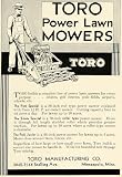 1931 Ad Toro Power Lawn Mowers Park Junior Estate Special Models Landscaping - Original Print Ad