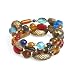 Glass Beads and Brass Multi Set of three Bracelets 