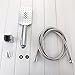 URBST Luxury Handheld Shower Heads with Hose,Holder,multi-function Control Buttons,3 Sprays,water saving Shower Head Set( Square)