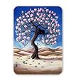 Black Cat in a Magnolia Tree, 1988 (pastel) .. - Mouse Mat Art247 Highest Quality Natural Rubber Mouse Mats - Mouse Mat
