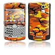 Orange Camo Design Protective Skin Decal Sticker for Blackberry Curve 8300/ 8310/ 8320 Cell Phones