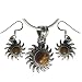 Pendant Earring Set Sterling Silver Tiger's eye Gemstone Jewelry