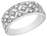 Vintage Diamond Ring 1/7 Carat (ctw) in White Gold