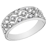 Vintage Diamond Ring 1/7 Carat (ctw) in 10K White Gold