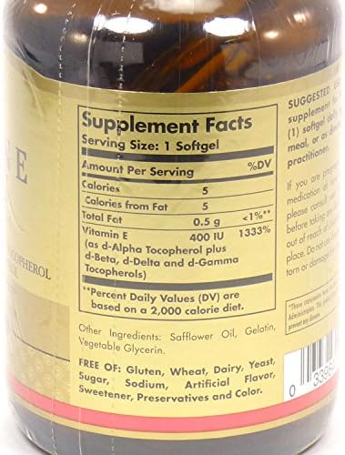 Combo Vitamin E 400 IU Mixed Softgels (400 IU d-Alpha Tocopherols & Mixed Tocopherols) By Solgar - 100 Count with VDC Pill Box