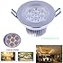 LEMONBEST&reg; Super Bright Dimmable 7W LED Ceiling Light Downlight Recessed Lighting kit for decoration lighting lamp 110V with transformer, Warm White