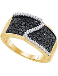 0.75CTW BLACK DIAMOND MICRO-PAVE RING