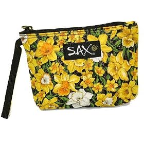Daffodils Makeup Pouch-Travel Clutch - Coin Purse Make up Cosmetic Beauty Bag Unique Small Christmas Gifts for Women Woman Ladies Girls or College Students STOCKING STUFFER IDEA