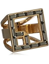 Kelly Wearstler Mansfield 18k Gold Plated Crystal Baguette Ring