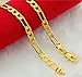 Followmoon Cool 18K Gold Plated Necklace Chain Link For Mens Jewelry