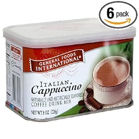 General Foods International Coffee, Italian Cappuccino Drink Mix, 8-Ounce Tins (Pack of 6)
