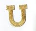 Alphabet Letter - U - Color Gold - 2