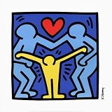 Untitled (Logo Against Family Violence), 1989 by Keith Haring poster print,19.9 in. x 19.9 in.