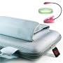 Amazon Kindle DX Hard Shell SLEEVE CASE Cover Pouch Carrying Bag with Extra Accessories Pocket-- SILVER + Pink Double Bright Amazon Kindle 2 LED Book Light + Vangoddy tm, Live*Laugh*Love wrist band!!!