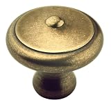 Amerock BP24019-MBB Galleria Signature Knob, 40 mm Diameter, Matte Burnished Brass