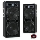Produkt-Bild: 2000W Boxen DJ-Pro 212 + Boxenkabel 2x 1,5mm&sup2; 10m