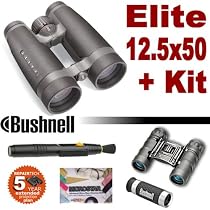 Bushnell Elite 12.5x50 Binoculars Plus Accessory Bundle