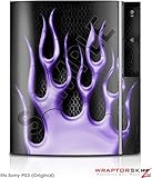 Sony PS3 Skin Metal Flames Purple