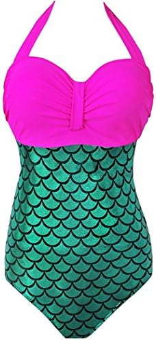 MiYang Women's Mermaid One-piece Color Bikini Set Swimsuit