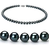 Black 6.5-7mm AAA Japanese Akoya Pearl Necklace 36 inch Rope Length