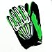 Motocross Motorcycle BMX MX ATV Dirt Bike Skeleton Racing Gloves Green